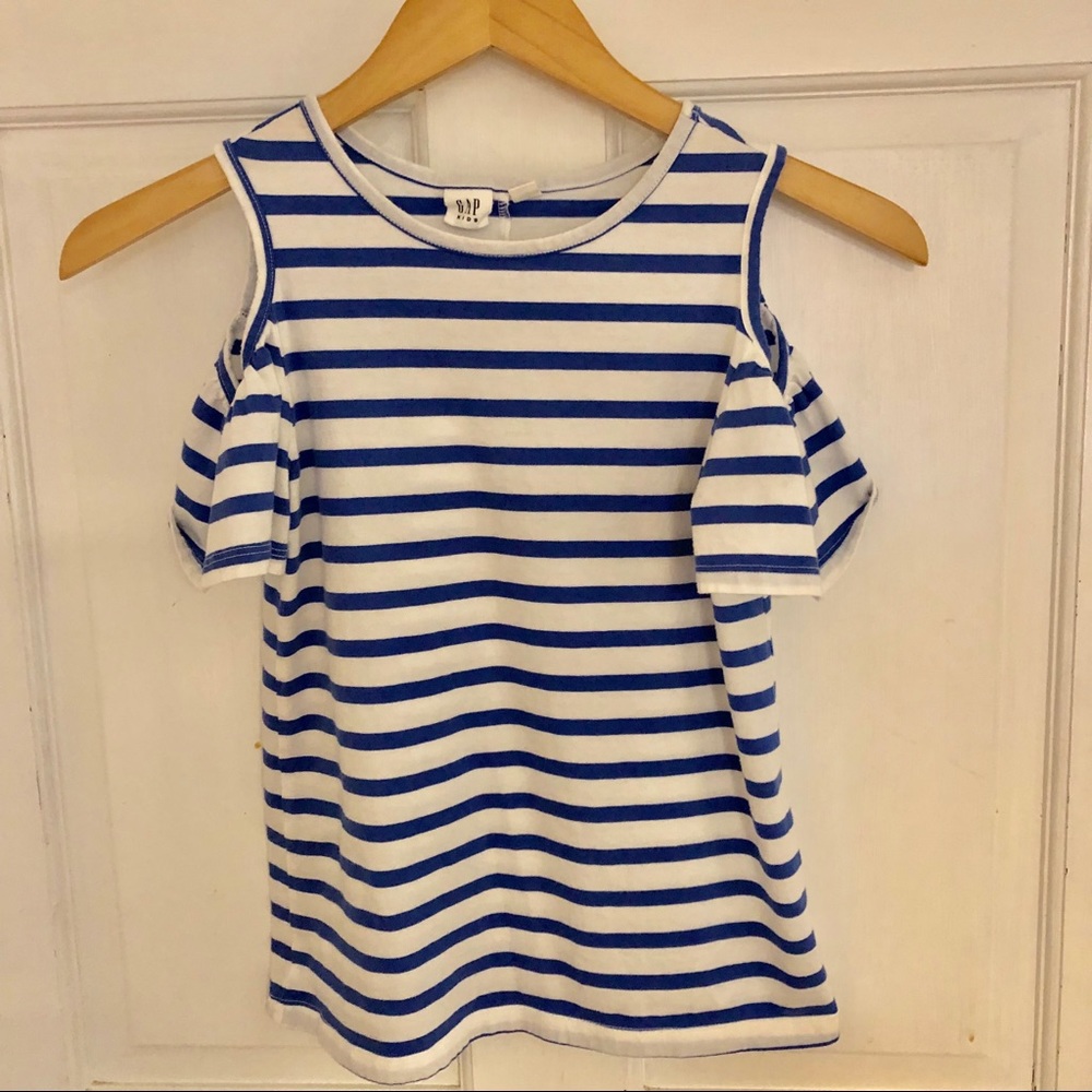 Gap Kids Cold Shoulder Striped Top Sz XL/12